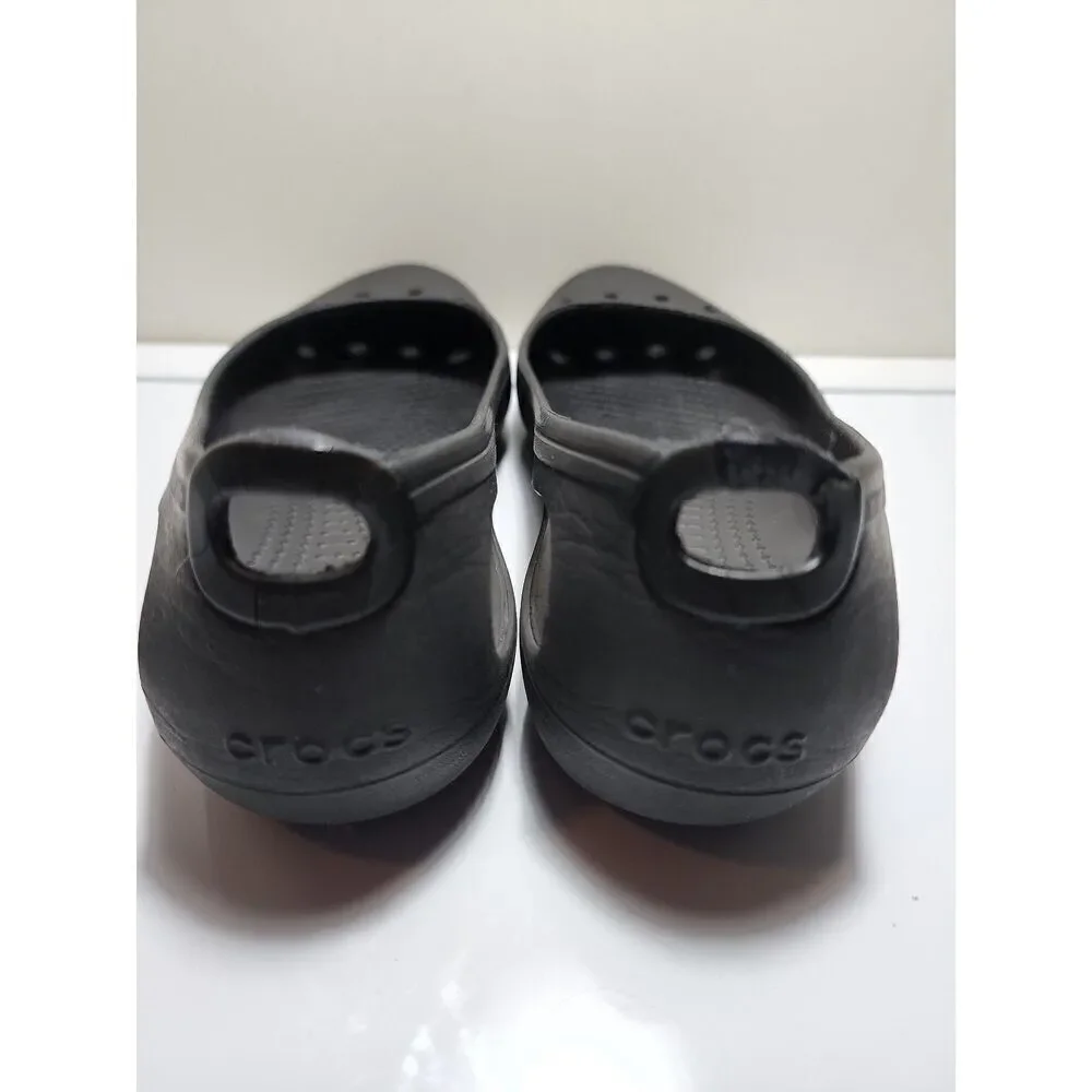Crocs Black flats Size 8
